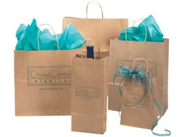 Natural Kraft Shoppers Bulk Gift Bags