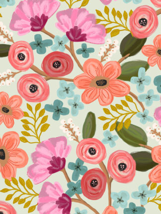 Floral Gift Wrap 16ft x 30in