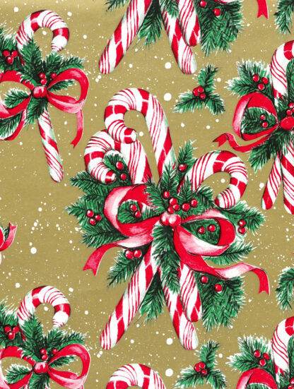 Candy Cane & Berries Bulk Wrapping Paper