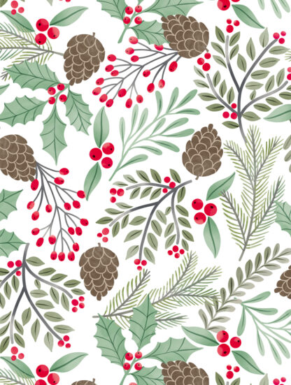 Happy Holly Days Bulk Wrapping Paper