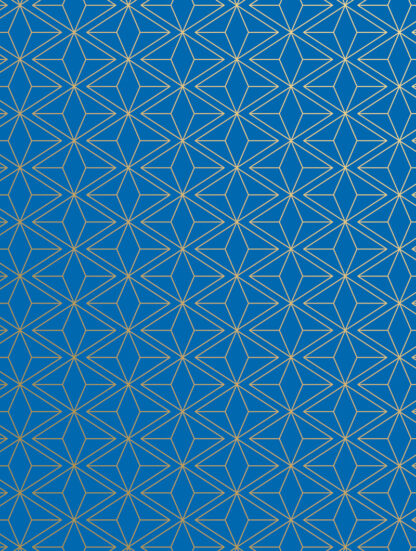 Gold Blue Geo Bulk Wrapping Paper
