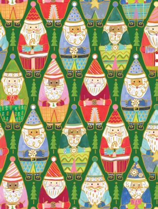 Santa Dolls Bulk Wrapping Paper