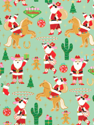Rodeo Santa Bulk Wrapping Paper