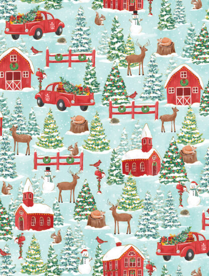 Country Christmas Bulk Wrapping Paper