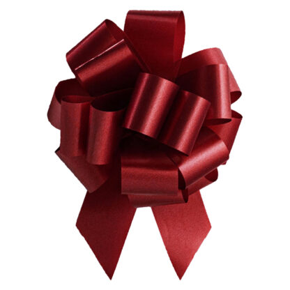Pom Pom Pull Bows - Burgundy Bulk Bows