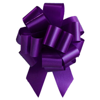 Pom Pom Pull Bows - Purple Bulk Bows