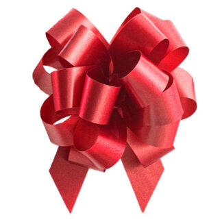 Pom Pom Pull Bows - Red Bulk Bows