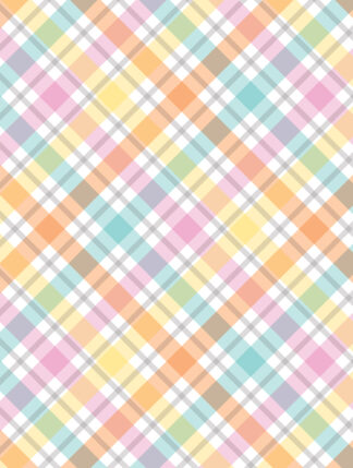 Spring Diagonal Plaid Bulk Wrapping Paper