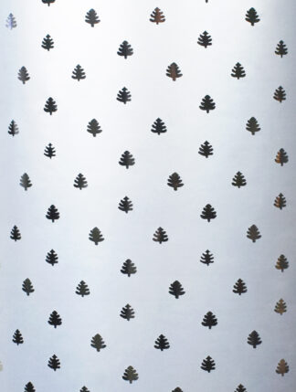 Silver Tonal Trees Bulk Wrapping Paper