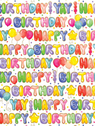 Balloon Letters Bulk Wrapping Paper