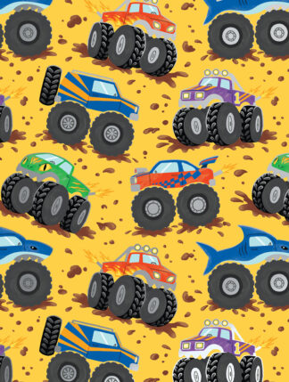 Monster Trucks Bulk Wrapping Paper