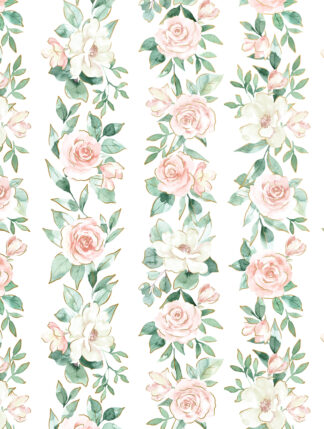 Pink Roses Bulk Wrapping Paper