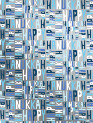 Hanukkah Greetings Silver Bulk Wrapping Paper