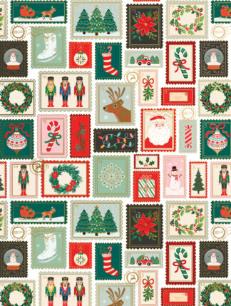 Holiday Stamps Bulk Wrapping Paper
