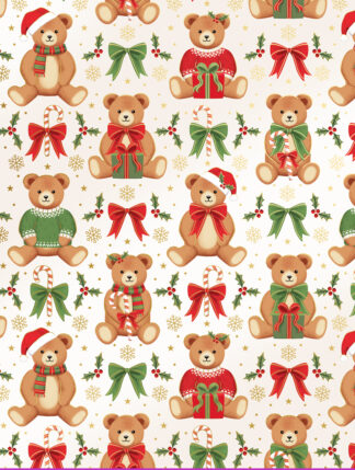 Teddy Bears Bulk Wrapping Paper