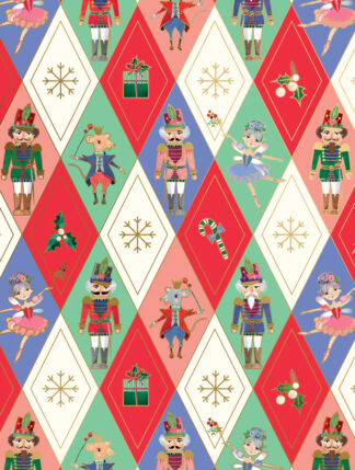 Harlequin Nutcracker Bulk Wrapping Paper