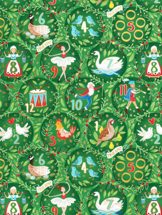12 Days of Christmas Bulk Wrapping Paper