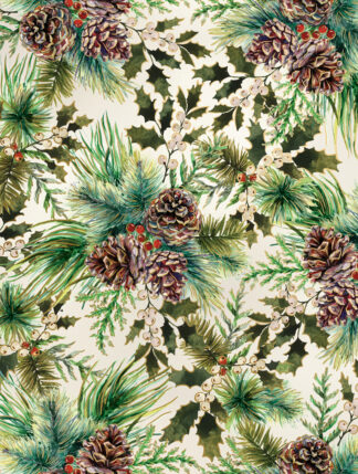 Elegant Pine Pearl Bulk Wrapping Paper