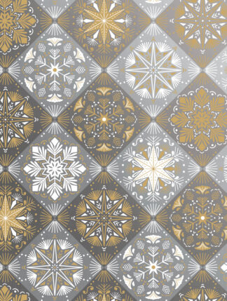 Ornamental Snowflakes Bulk Wrapping Paper