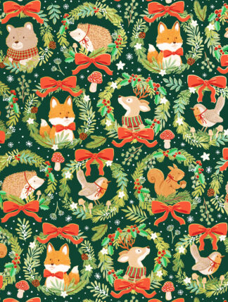 Woodland Wreaths Bulk Wrapping Paper