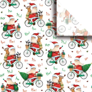 Jillson Roberts Bulk Tissue Paper - Santa Bicycles Bulk Tissue Paper